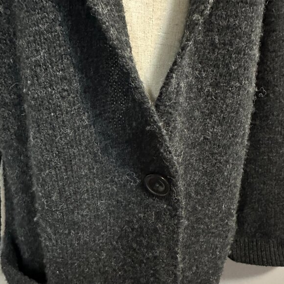 Uniqlo Hooded Wool Coat – Size S（fits M)  Dark Gray - Picture 4 of 11